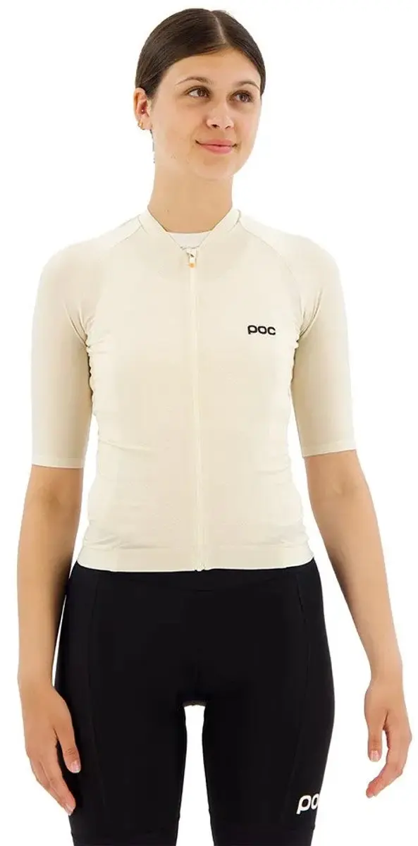 Poc Pristine Korte Mouw Wielertrui Beige L Vrouw