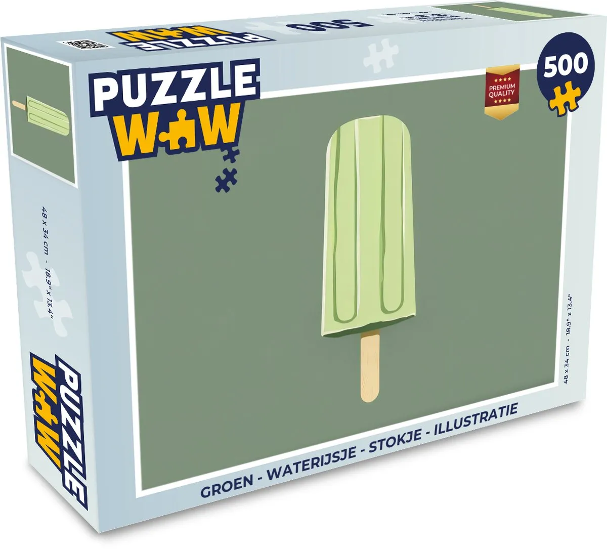 PuzzleWow Waterijsje Groen Legpuzzel 500 Stuks