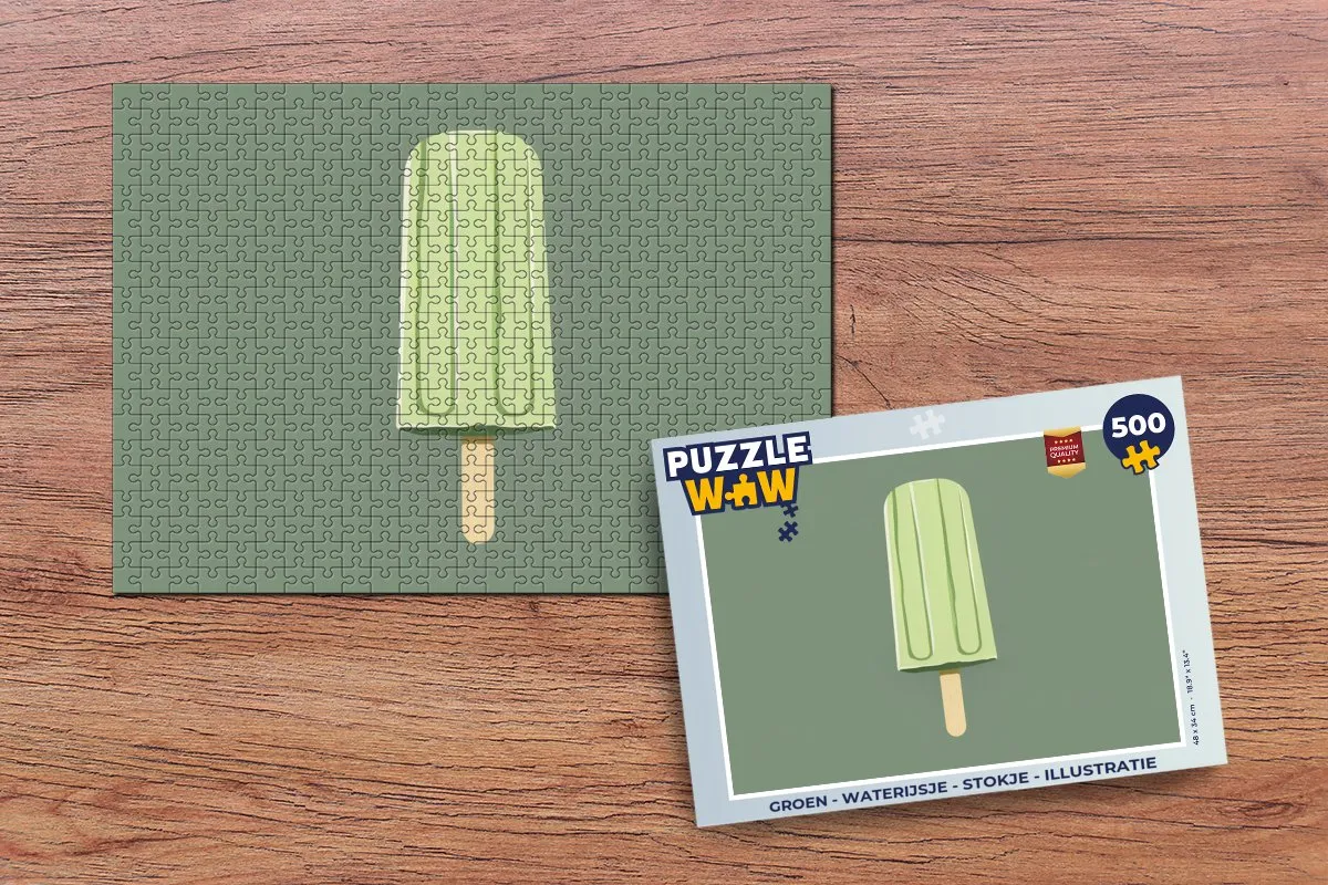 PuzzleWow Waterijsje Groen Legpuzzel 500 Stuks