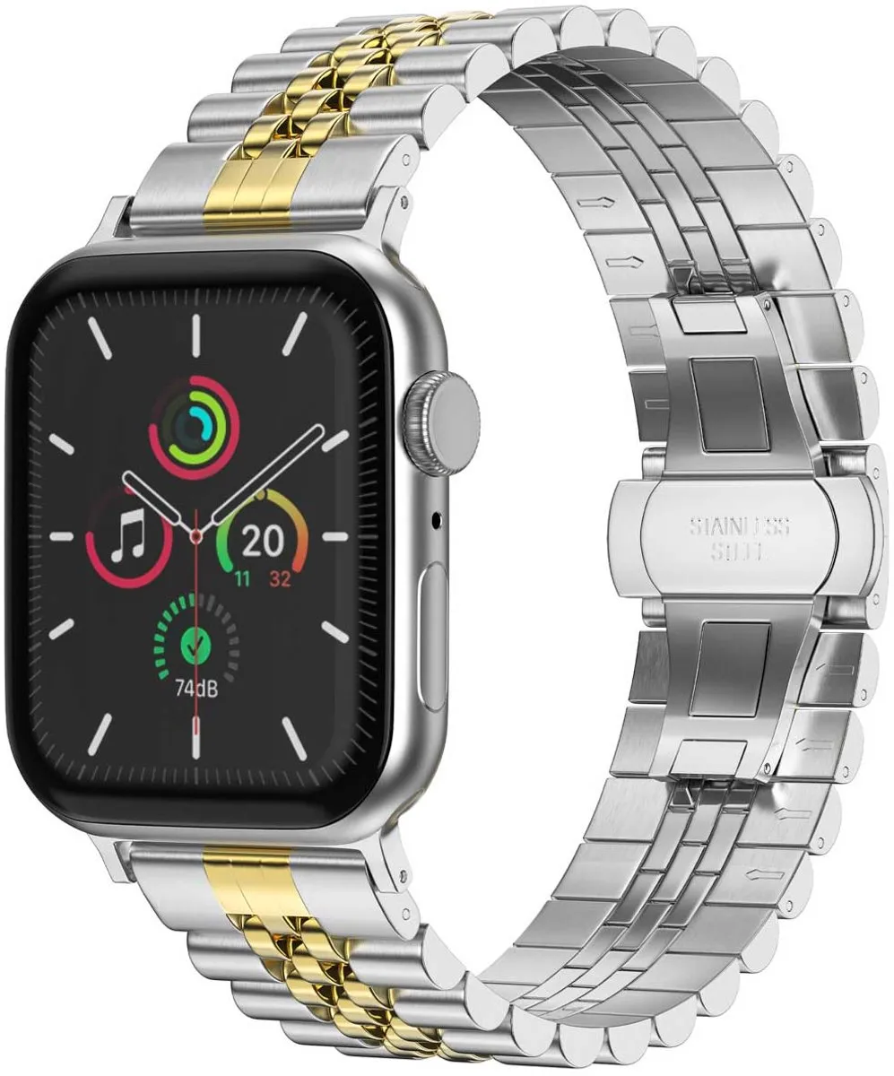 Selencia Stalen Bandje Apple Watch 44-49mm