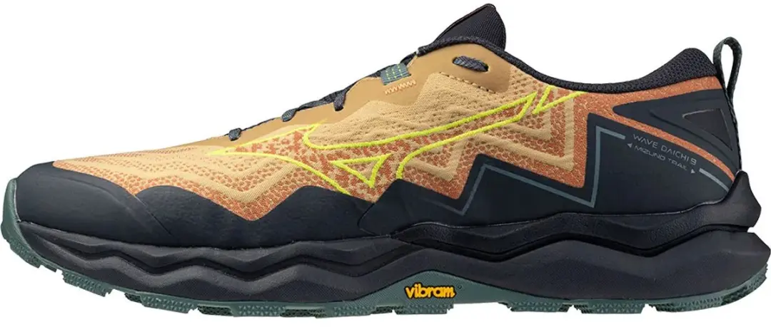 Mizuno Wave Daichi 9 Trailschoenen - 46.5 - Sunburn/Fortune Yellow - afbeelding 2 van 4