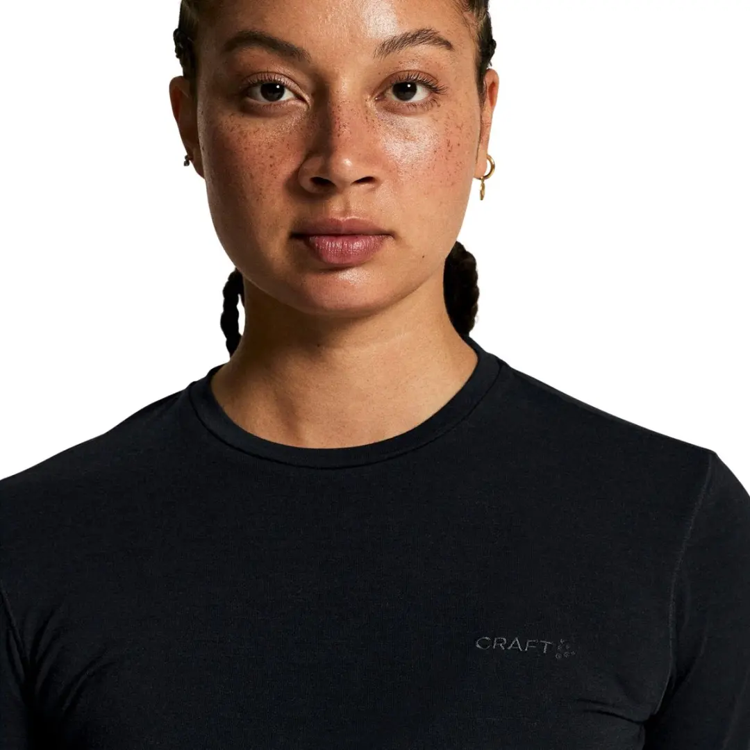 Craft Wool 95 LS Thermo Shirt Dames L - Zwart - afbeelding 2 van 5