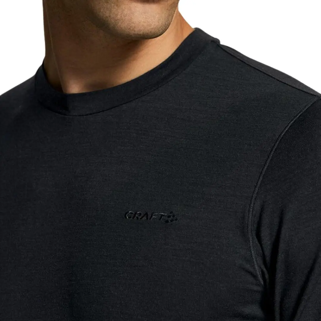 Craft Wool 95 LS Thermo Shirt Heren - Maat L - Zwart - afbeelding 3 van 5