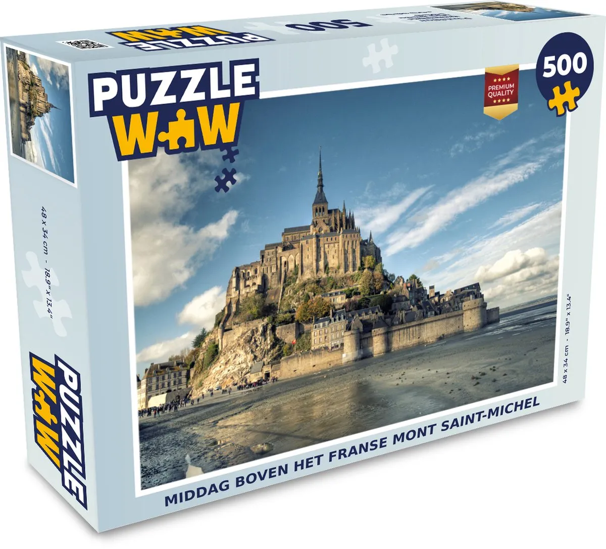 PuzzleWow Legpuzzel Kasteel Frankrijk 500 Stuks - Multicolor