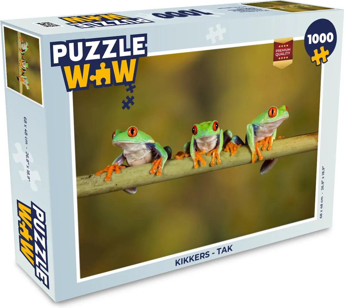 PuzzleWow Kikkers Tak Legpuzzel 1000 Stuks - Multicolor