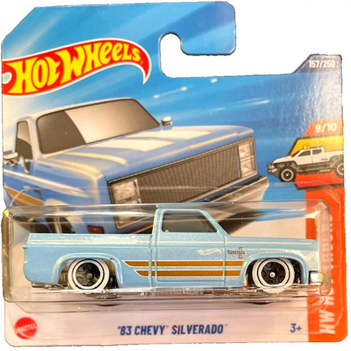 Hot Wheels '83 Chevy Silverado Light Blue HW 21A Pickup 1:64