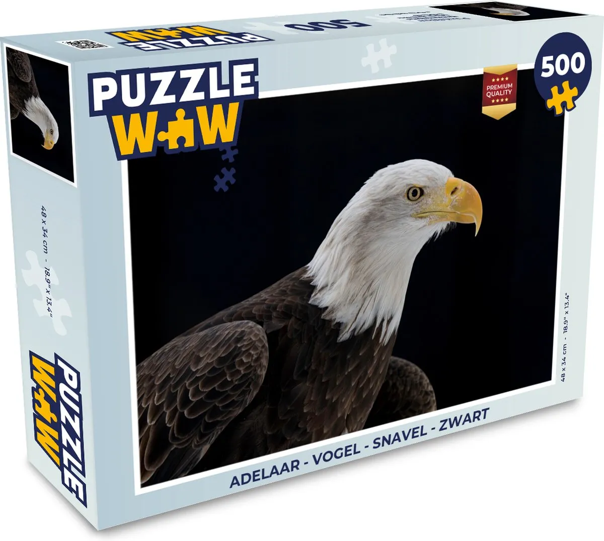PuzzleWow Adelaar Vogel Legpuzzel 500 Stuks - Multicolor