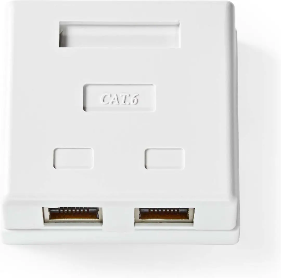 Nedis CAT6 Wanddoos 2 Poorten STP