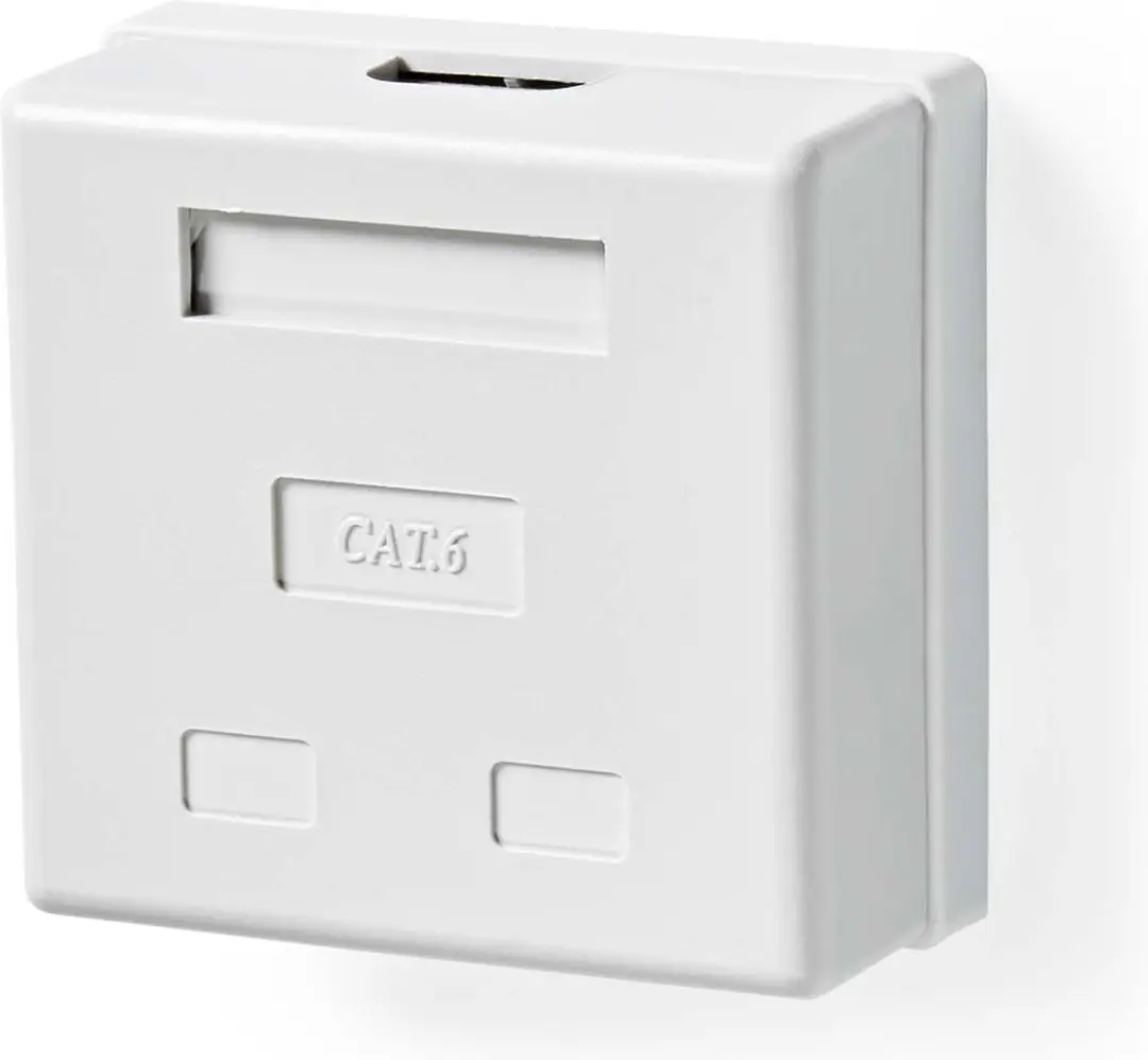 Nedis CAT6 Wanddoos 2 Poorten STP - Wit - afbeelding 6 van 6