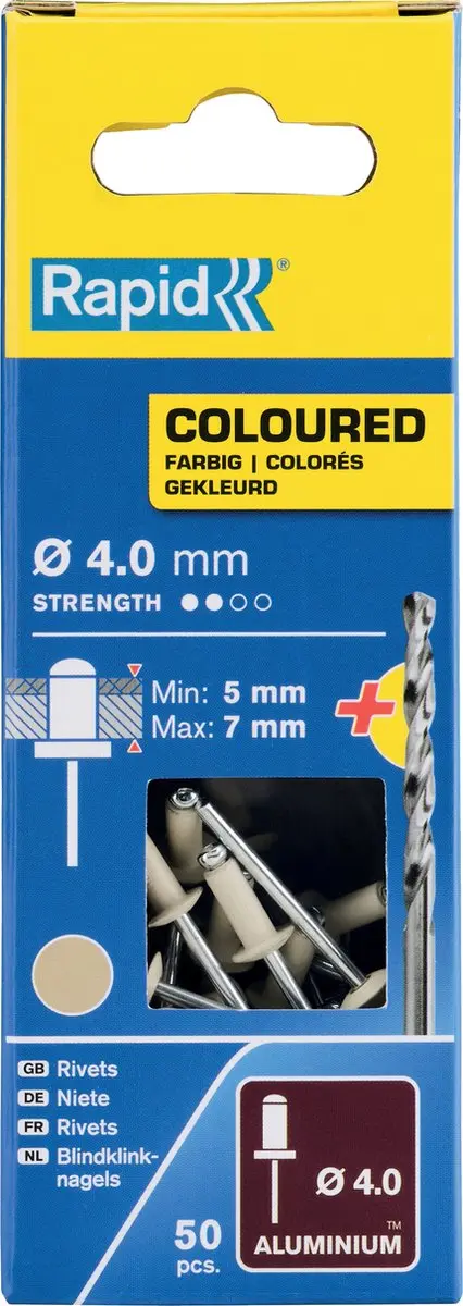 Rapid Blindklinknagels Crème Wit Ø4x10mm