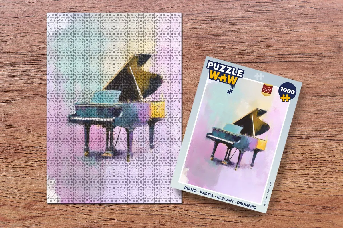 PuzzleWow Piano Pastel Legpuzzel 1000 Stuks