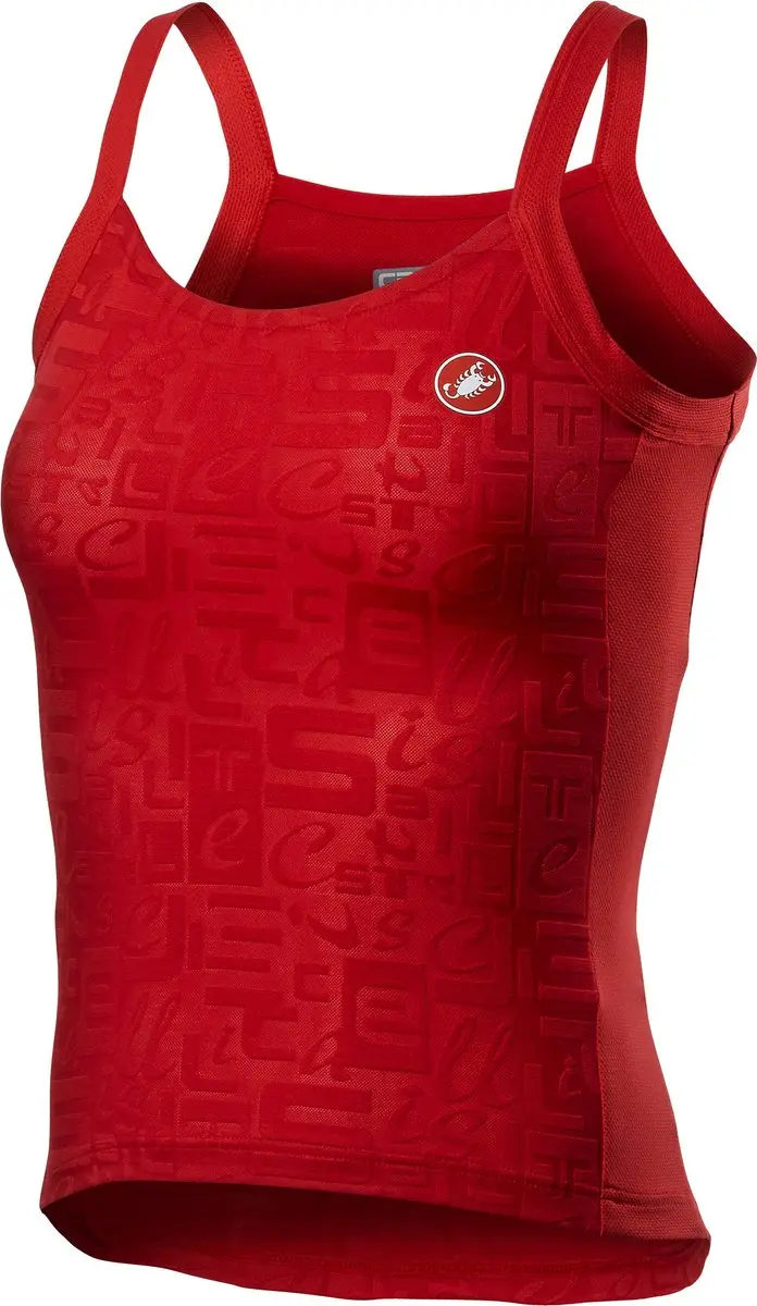 Castelli Fietsshirt mouwloos Dames Rood
