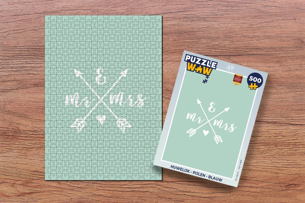 PuzzleWow Mr & Mrs Legpuzzel 500 Stuks - Multicolor
