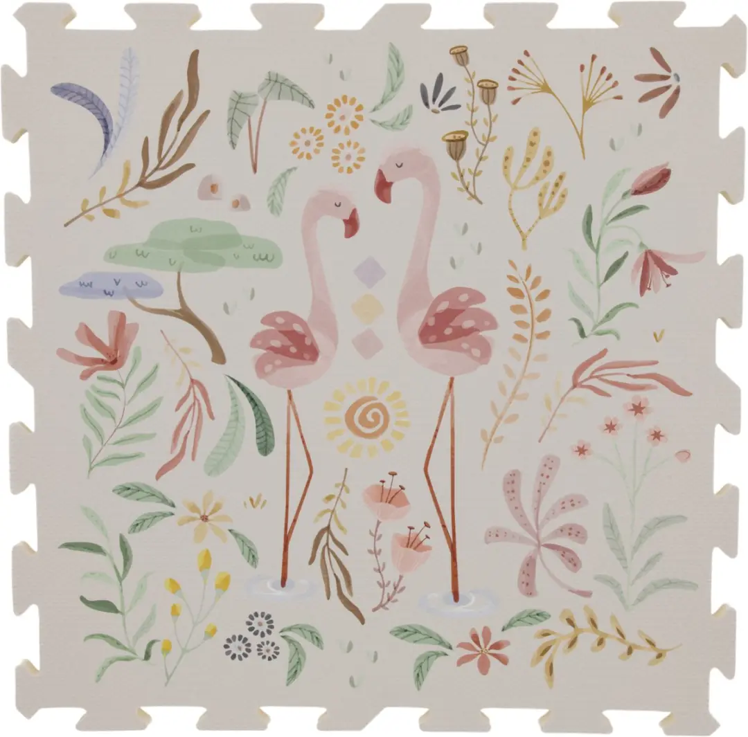 Little Dutch Safari Friends Foam Mat XL - Grijs - afbeelding 2 van 6