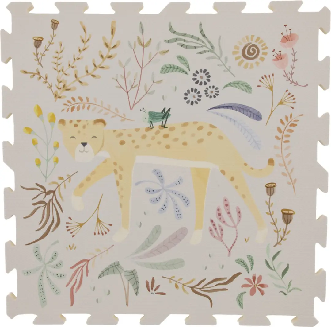 Little Dutch Safari Friends Foam Mat XL - Grijs - afbeelding 4 van 6