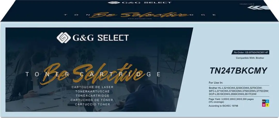 G&G Select XL Premium Toner - 4 Kleuren - 9900 pagina's - o.a. Brother TN-243/TN-247 - afbeelding 5 van 5
