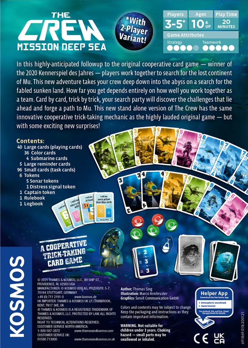 Kosmos The Crew Mission Deep Sea - Coöperatief Kaartspel - 2-5 Spelers
