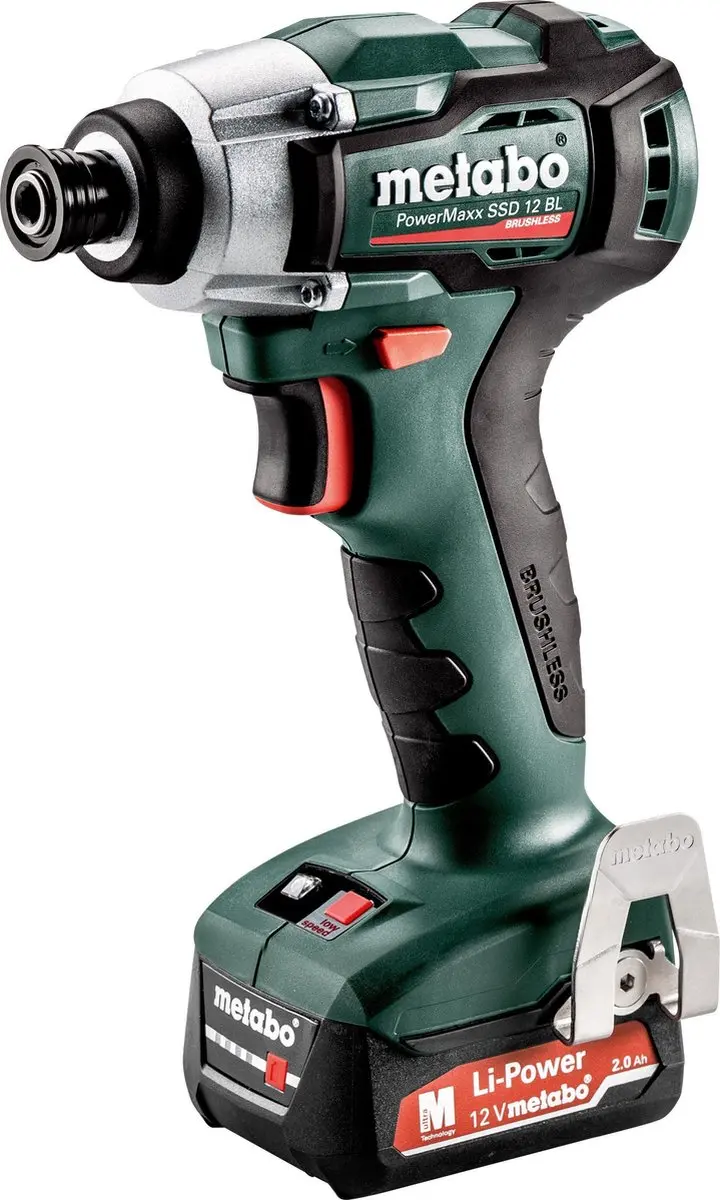 Metabo PowerMaxx SSD 12 BL 12V Li-Ion accu slagschroevendraaier set (2x 2,0Ah ac