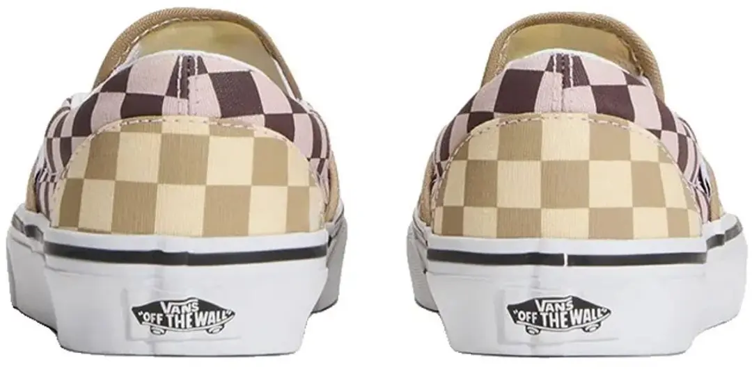Vans Classic Slip-On Schoenen - Beige Check Mix - 36.5