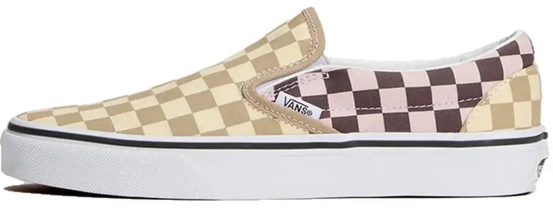 Vans Classic Slip-On Schoenen - Beige Check Mix - 36.5
