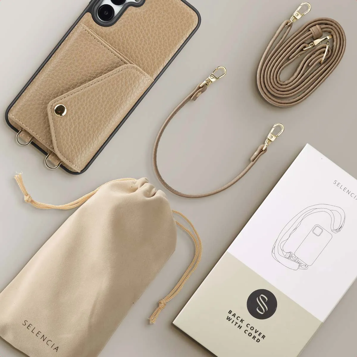 Selencia Koordhoes Samsung Galaxy A16 - Taupe - afbeelding 6 van 6