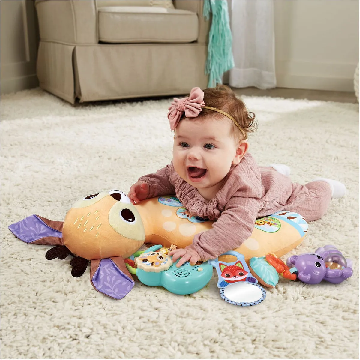 VTech Baby Dierenvriendjes Tummy Time Knuffelhertje - Multicolor - afbeelding 6 van 6