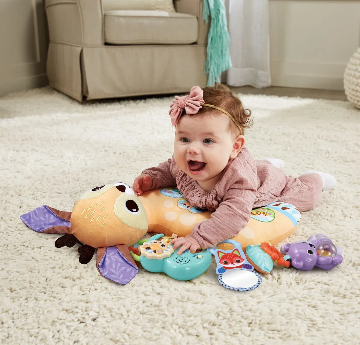 VTech Baby Dierenvriendjes Tummy Time Knuffelhertje - Multicolor
