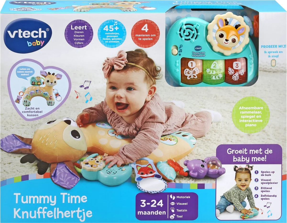 VTech Baby Dierenvriendjes Tummy Time Knuffelhertje - Multicolor