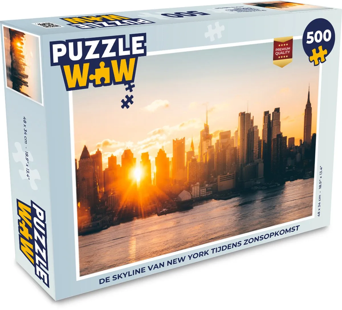 PuzzleWow New York Skyline Legpuzzel 500 Stuks - Multicolor