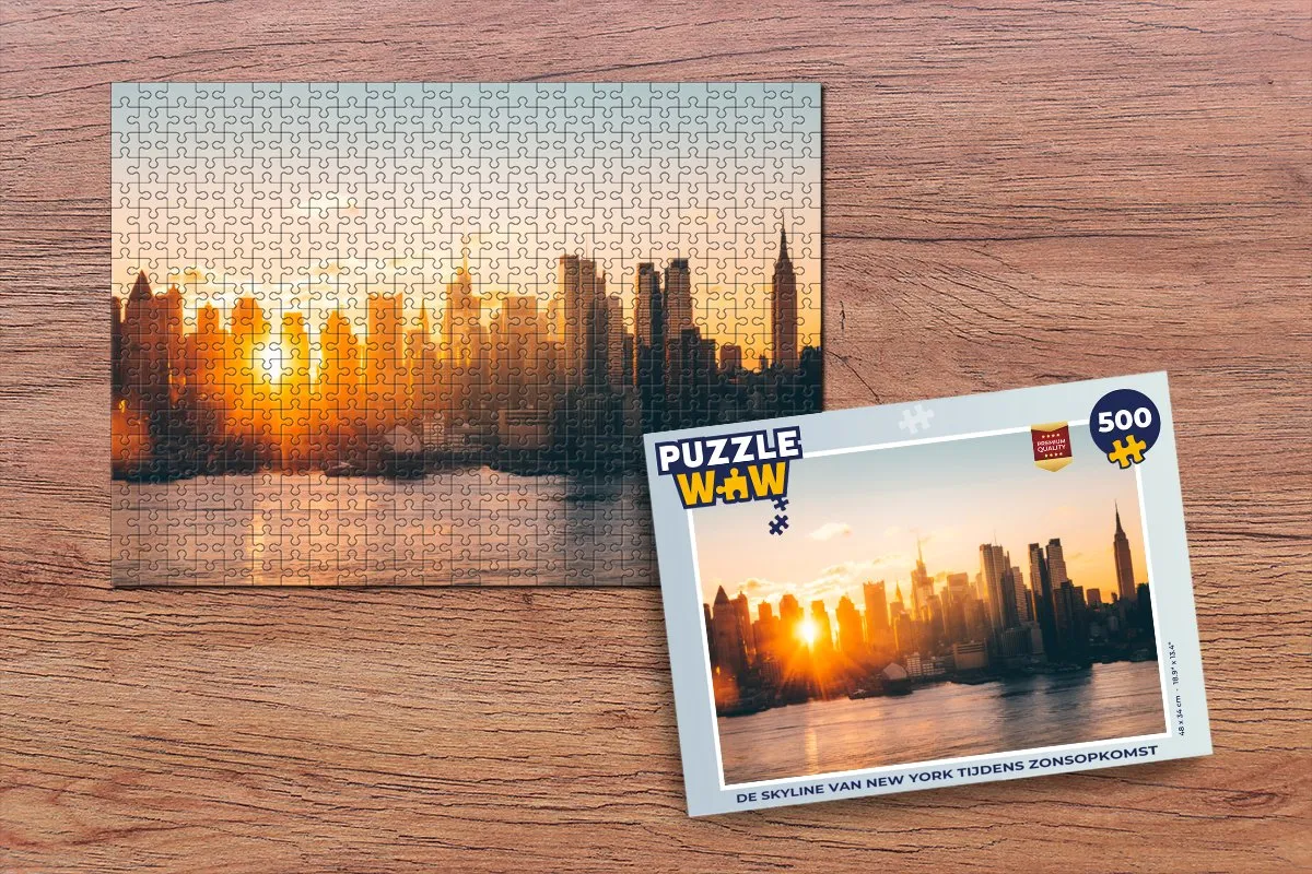 PuzzleWow New York Skyline Legpuzzel 500 Stuks - Multicolor