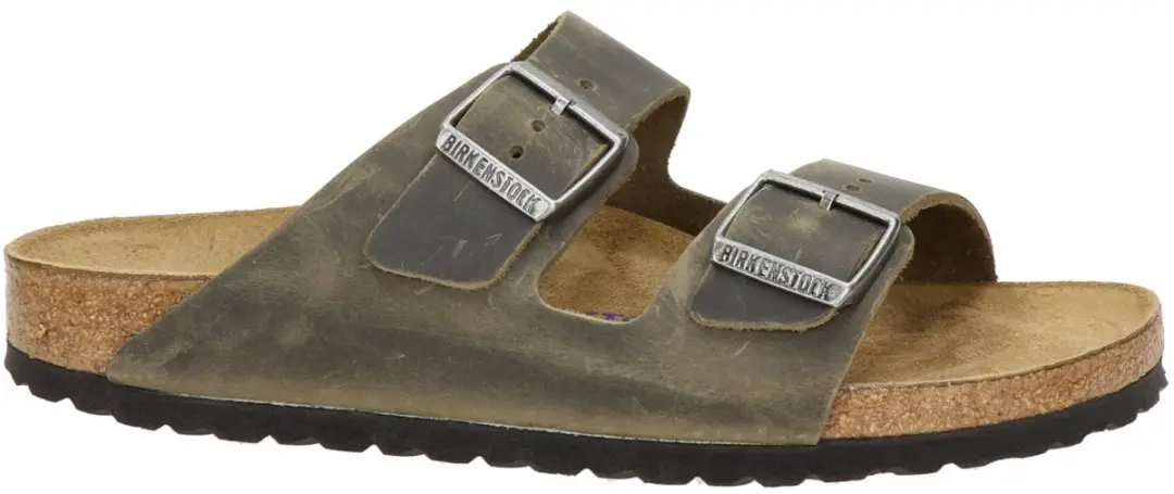 Birkenstock Arizona FL WB Faded Heren Slippers - Maat 40 - Khaki - afbeelding 5 van 6