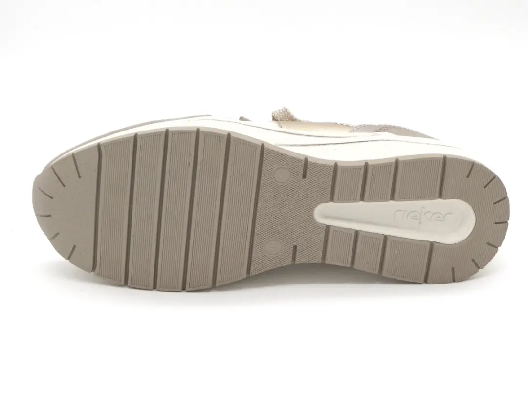 Rieker N9504-80 Dames Sneaker - Wit/Combi - Maat 41 - afbeelding 6 van 6