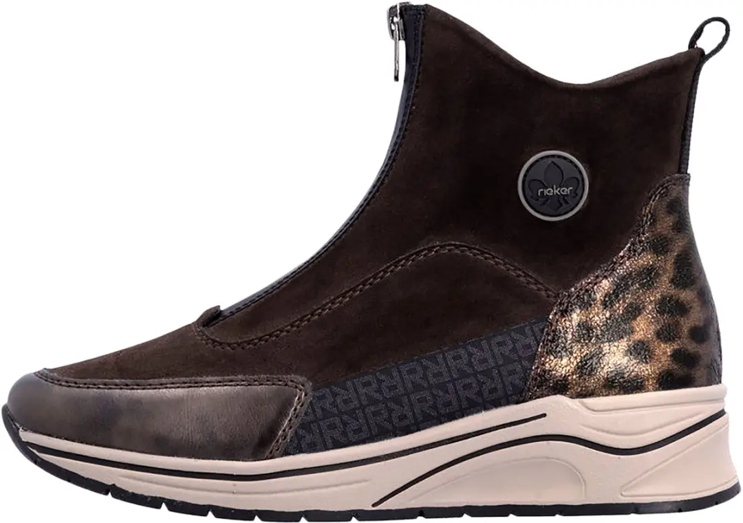 Rieker N9554-25 Dames Enkellaarzen - 38 Metallic - afbeelding 3 van 6