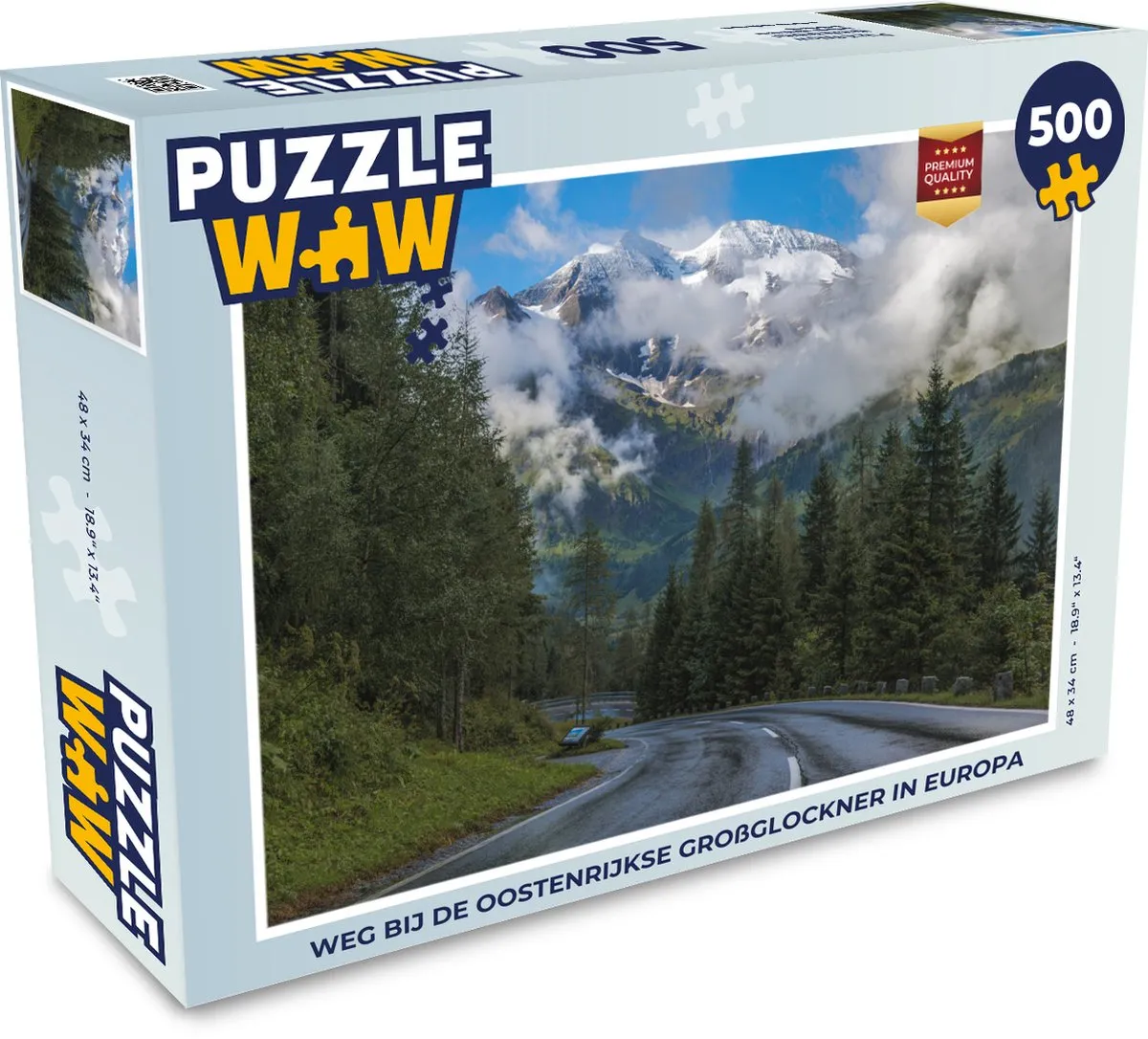 PuzzleWow Großglockner Legpuzzel 500 Stuks - Multicolor