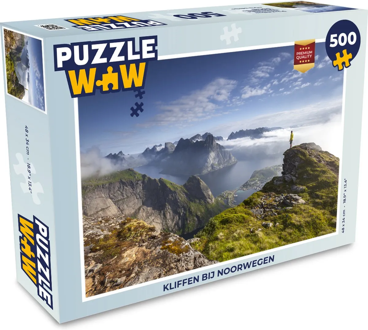 PuzzleWow Legpuzzel Kliffen bij Noorwegen 500 Stuks