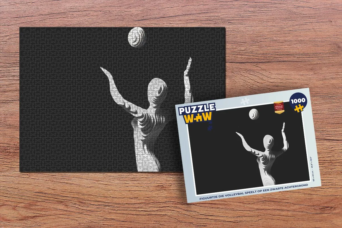 PuzzleWow Volleybal Legpuzzel 1000 Stuks - Multicolor