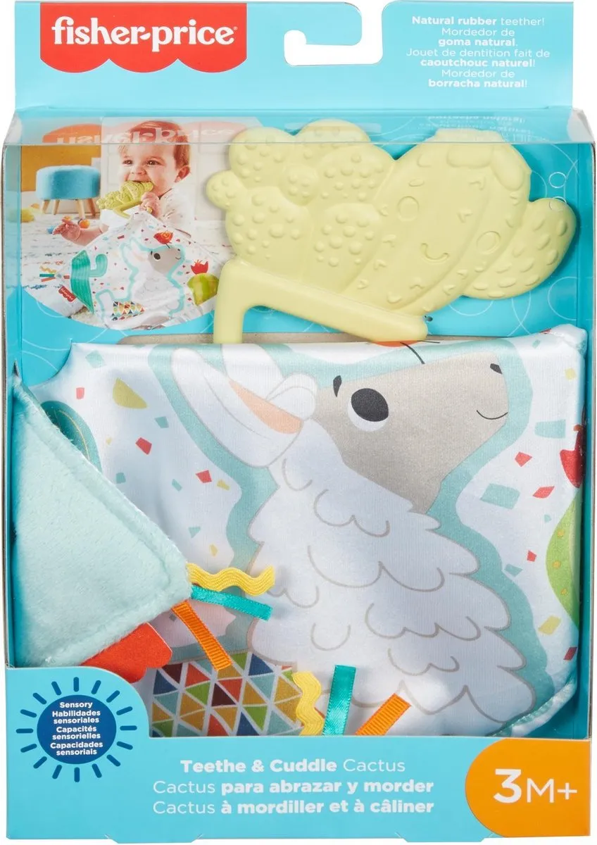Fisher Price Cuddle Cactus Bijtringdoekje 13cm - Wit - afbeelding 6 van 6