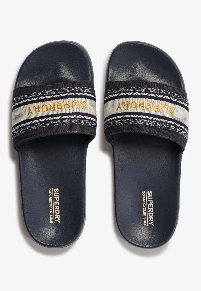Superdry Vegan Weaving Badslippers Dames - 34 - Truest Navy - afbeelding 4 van 6