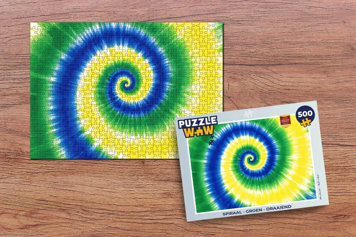 PuzzleWow Spiraal Draaiend Legpuzzel 500 Stuks - Groen