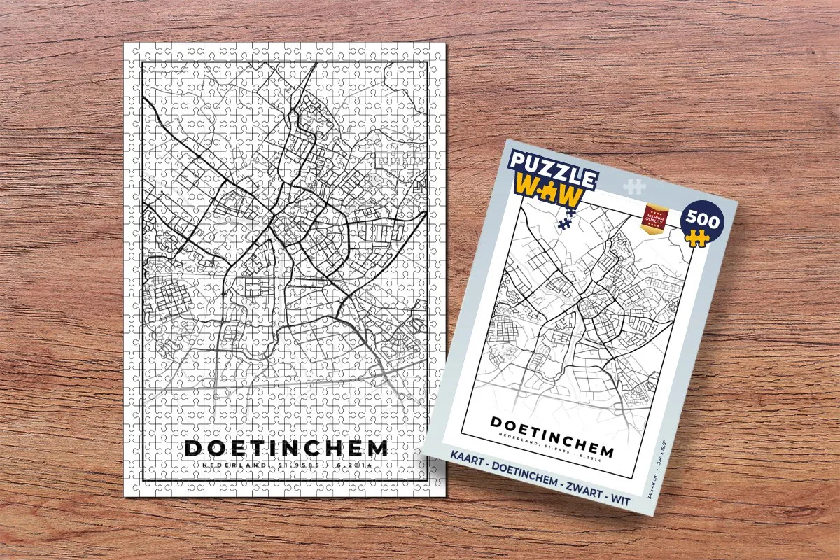 PuzzleWow Legpuzzel 500 Stukjes - Doetinchem - Multicolor