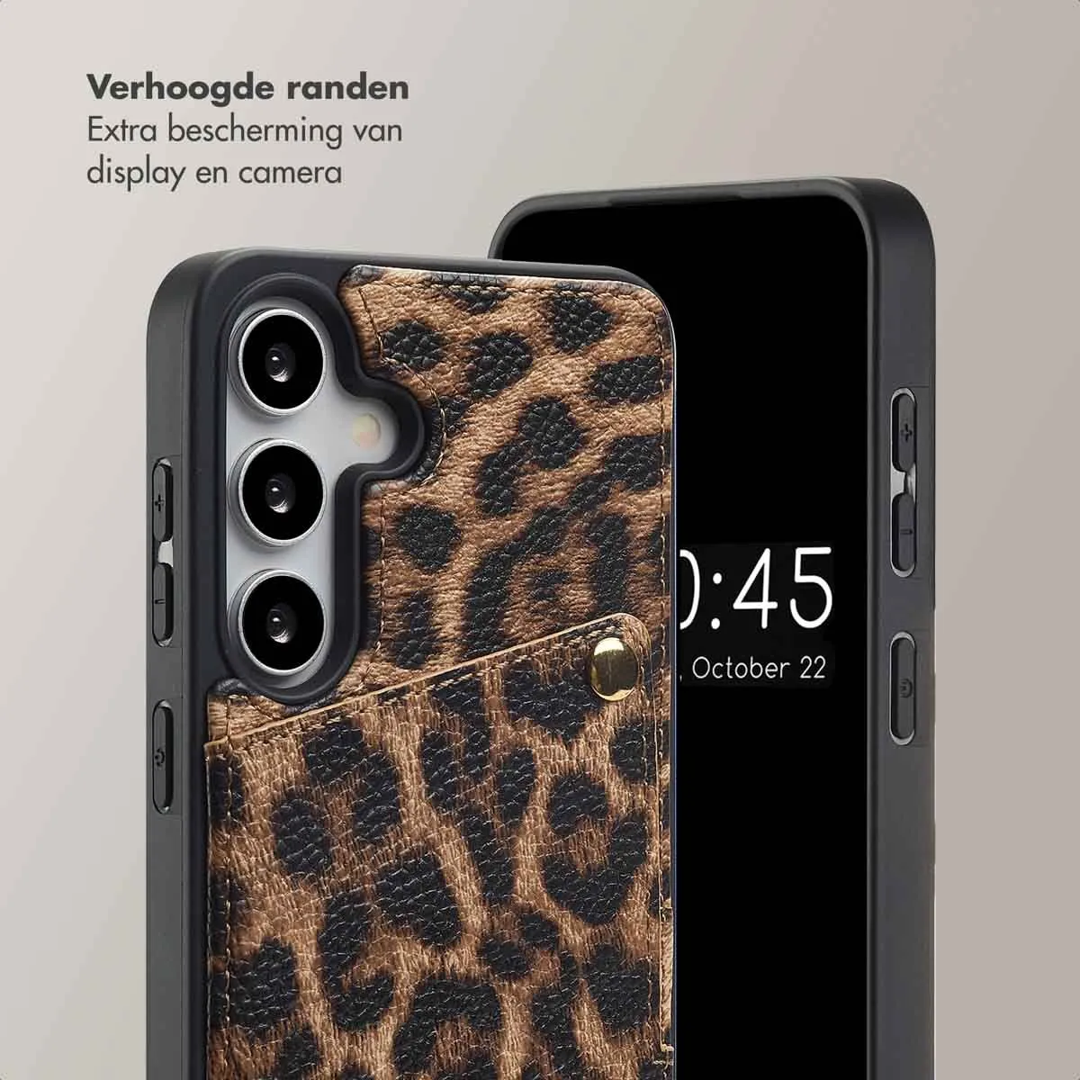 Selencia Hoesje Samsung Galaxy S24/S25 - Leopard - 2 Pasjes