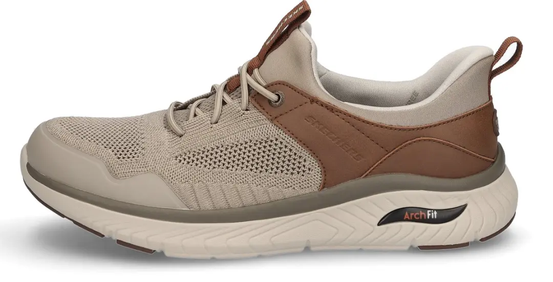 Skechers Arch Fit Crosser Emeric Herensneaker - 47.5 - Taupe - afbeelding 2 van 6