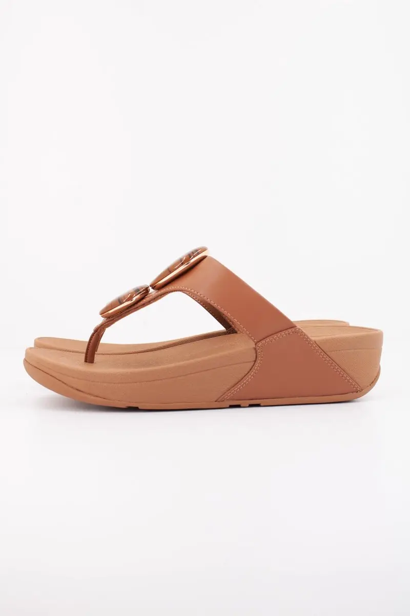 FitFlop Lulu Marbled Stone Toe-post Slippers 39 - Camel - afbeelding 6 van 6
