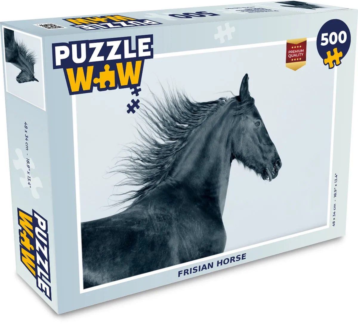 PuzzleWow Fries Paard Legpuzzel 500 Stuks - Multicolor