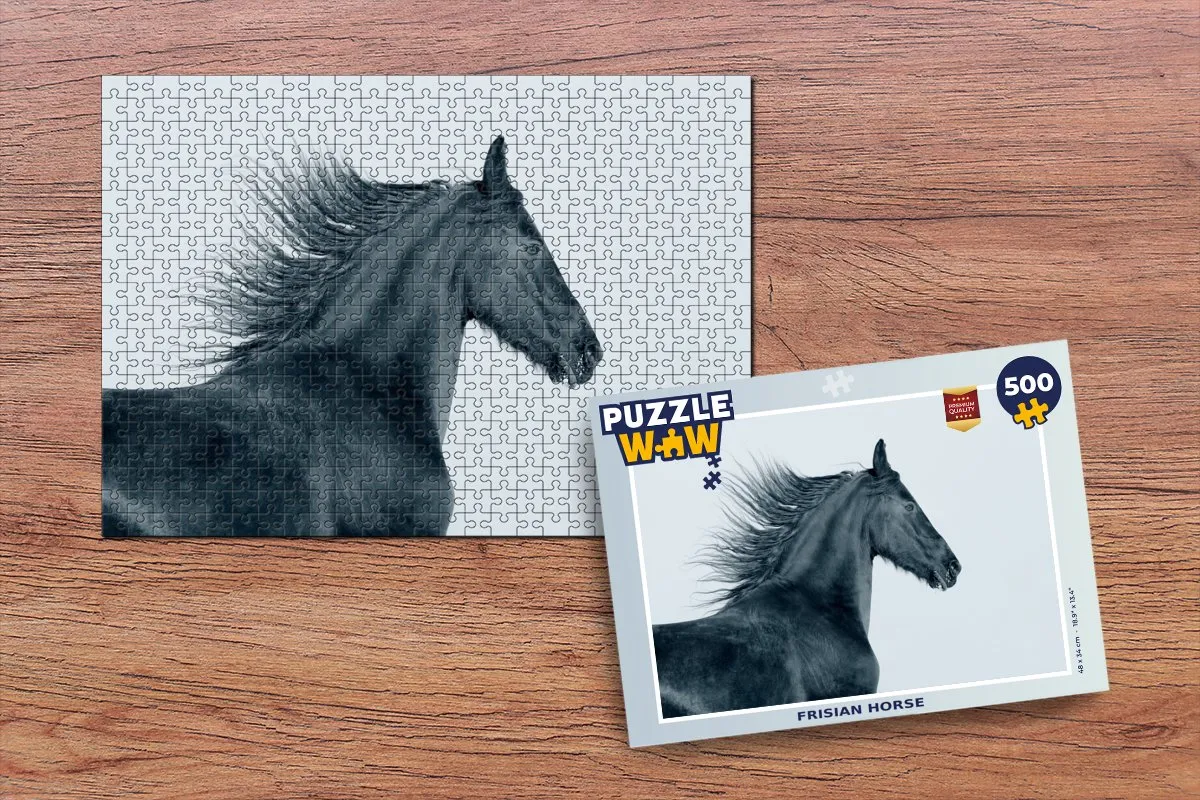 PuzzleWow Fries Paard Legpuzzel 500 Stuks - Multicolor