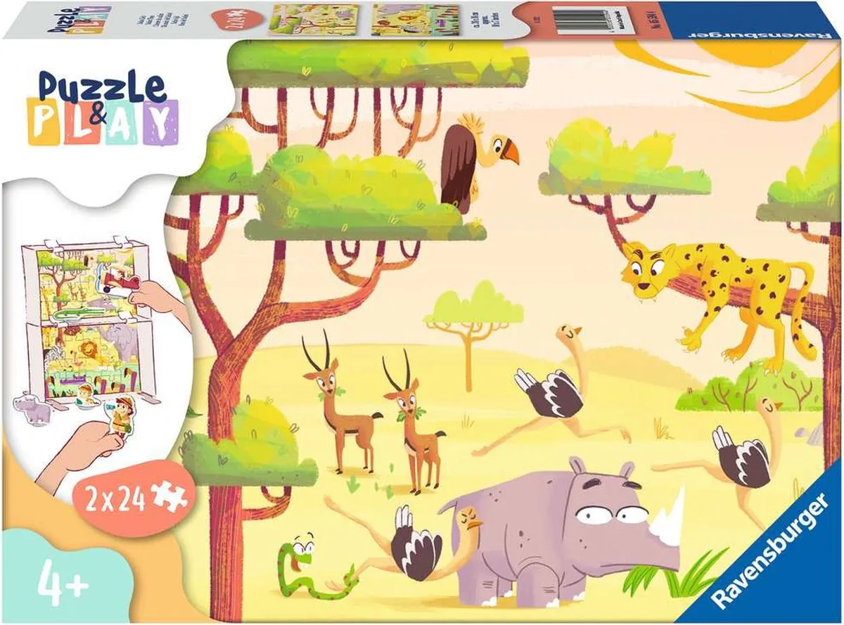 Ravensburger Puzzle & Play Safari Legpuzzel 48 Stuks