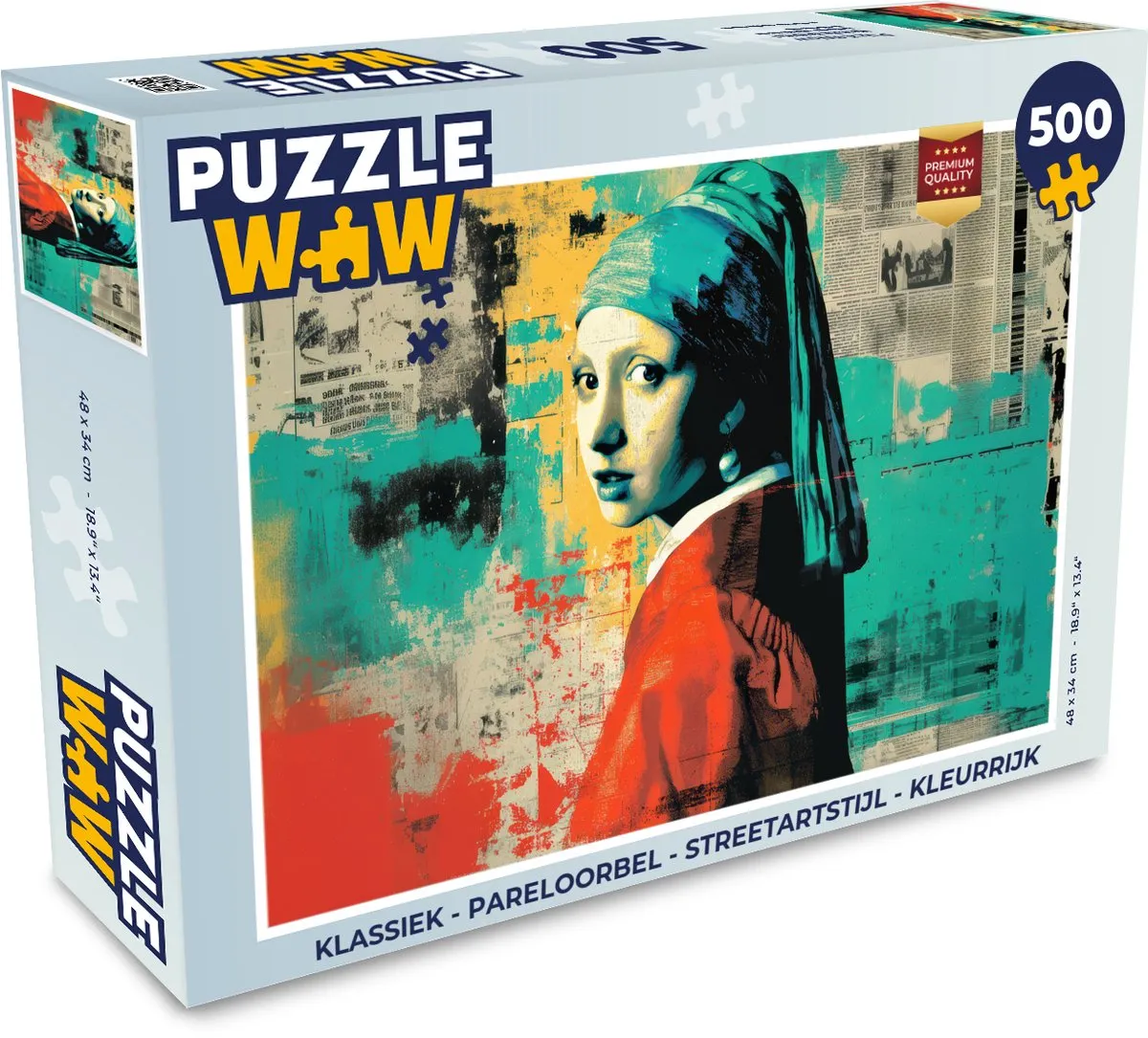 PuzzleWow Pareloorbel Legpuzzel 500 Stuks - Streetart Kleurrijk
