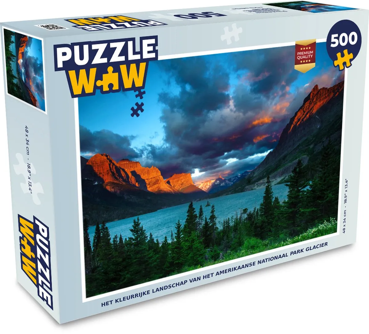 PuzzleWow Legpuzzel Glacier Nationaal Park 500 Stuks