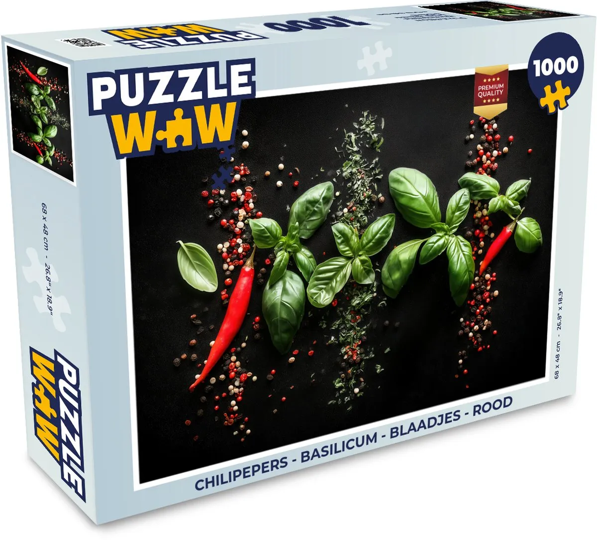 PuzzleWow Chilipepers & Blaadjes Legpuzzel 1000 Stuks