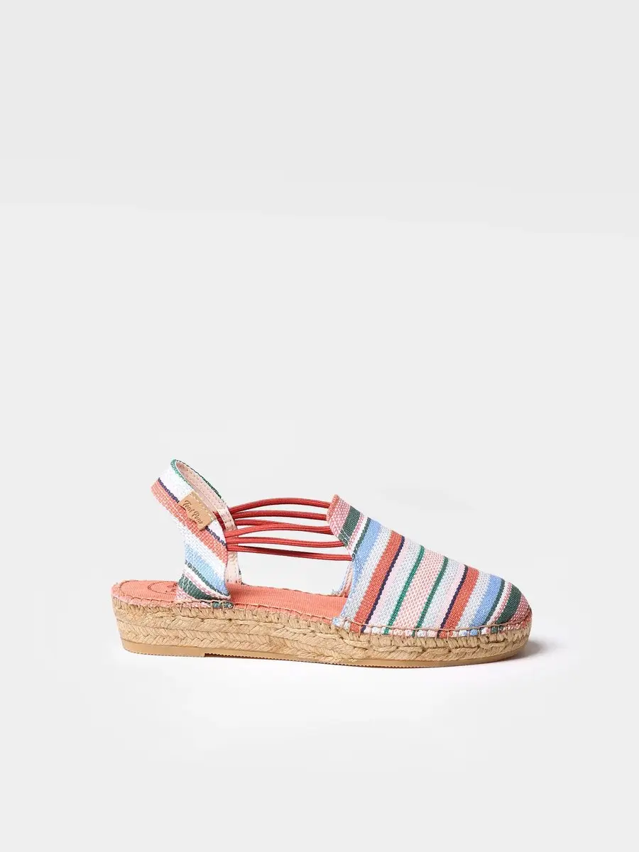 Dames espadrille met elastische bandjes